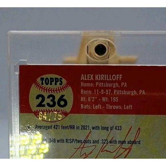 SP 64/75 Alex Kirilloff #236 Topps Chrome Rose Gold Rainbow Refractor 2022 - Picture 7 of 9